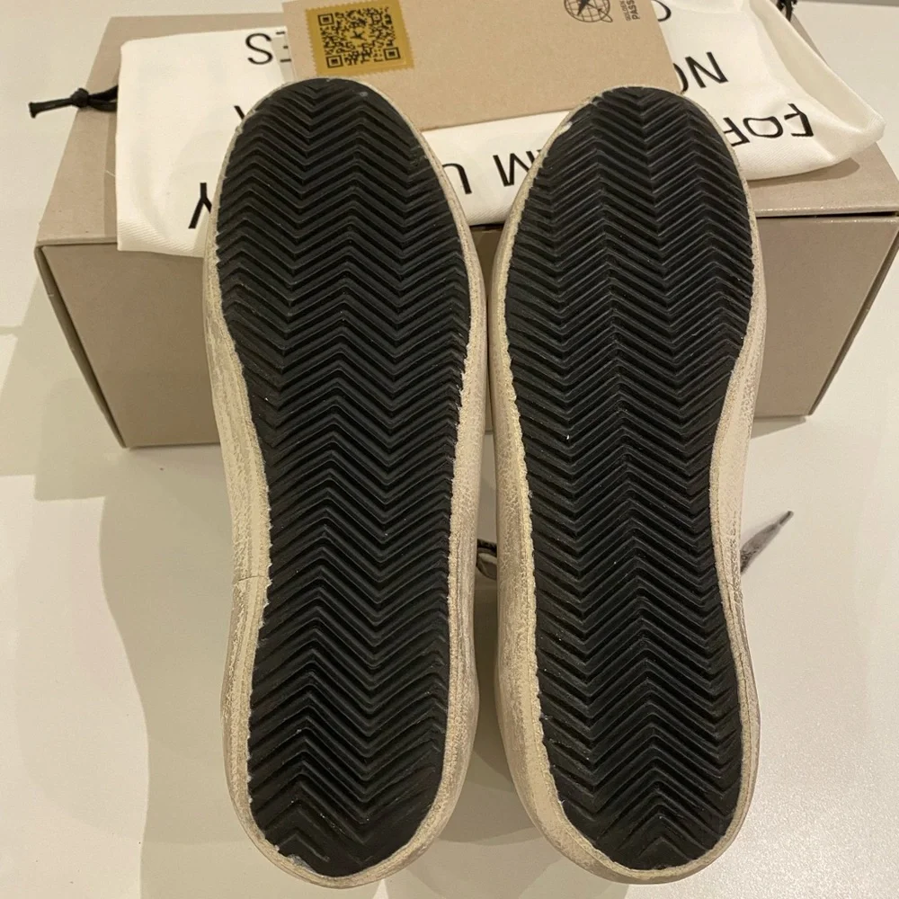 Golden Goose Mid Star Sneaker in White/Ice/Turquoise sz 38 New in Box - Picture 10 of 14